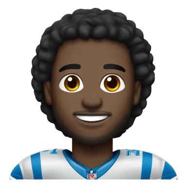 Detroit Lions football player wearing number 14 sticker