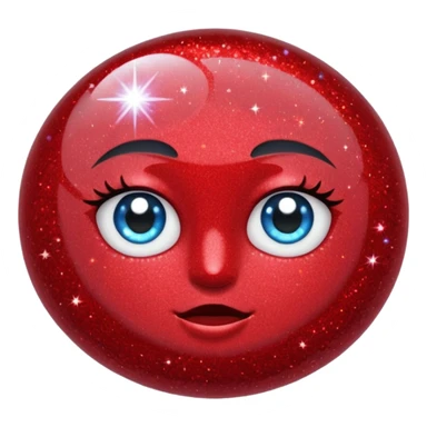 red glitter fix sticker