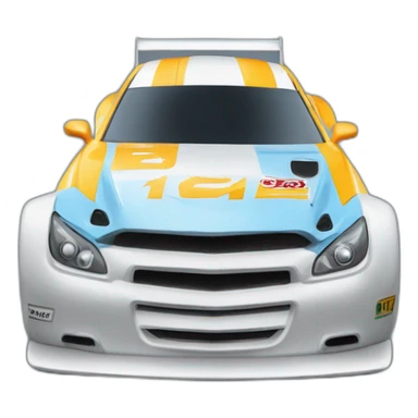 Un coche de Fernando Alonso a toda velocidad sticker