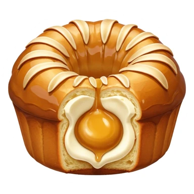 Alsacian kougelhopf with almonds on the top. The base is a bit larger than the top part sticker