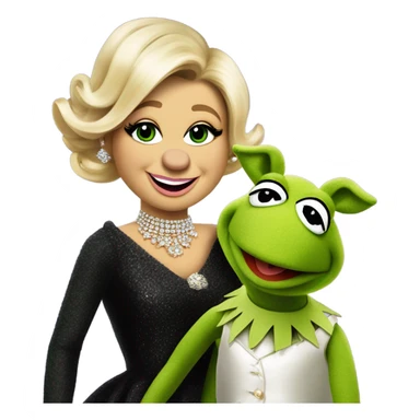 Miss Piggy & Kermit the Frog sticker