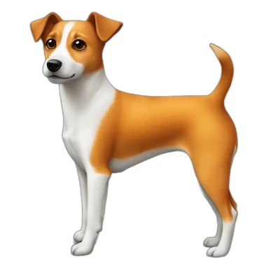 Orange jack russel orange East European village dog sticker