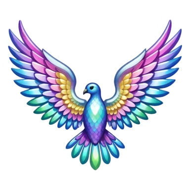 a wing with bling effect sticker