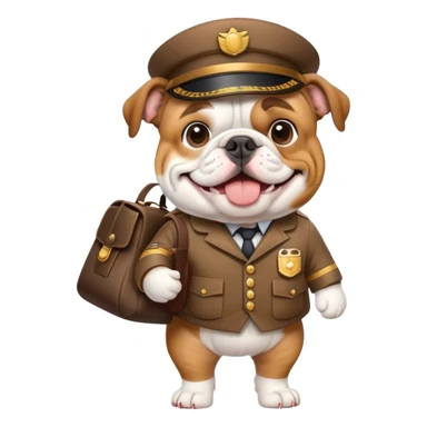 English bulldog postman sticker