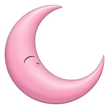 Pink crescent moon sticker