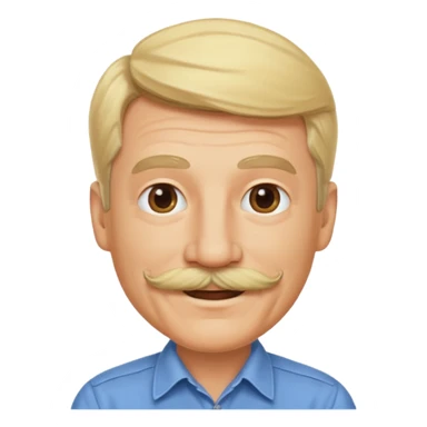 blonde Mustache Man elder sticker