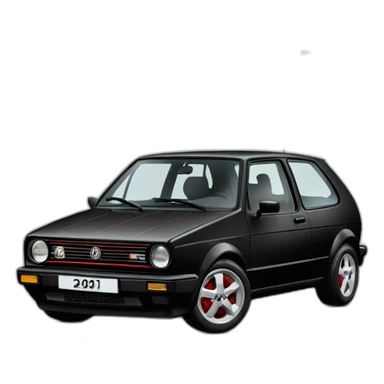 Schwarzblack gti 2002 golf sticker