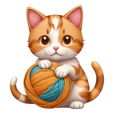 spring cute cat playing sticker