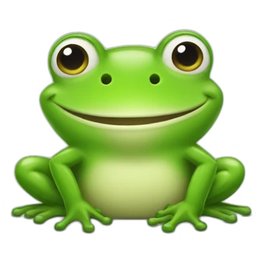 pleased frog sticker