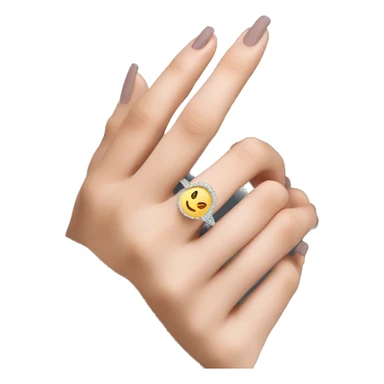 ring on a womans hand sticker
