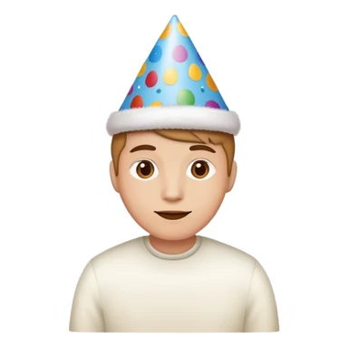 A manager with a birthday hat sticker