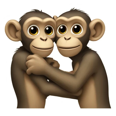 Two gay monkeys hugging sticker