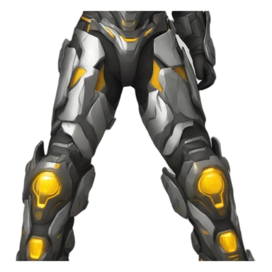 futuristic armored Omega Energy pants radiating energy sticker