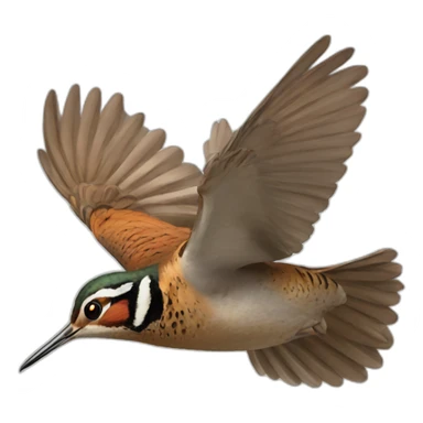 woodcock flying sticker