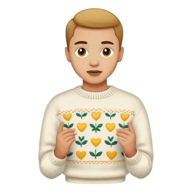 A think boble with a white vintage sweater in it   sticker