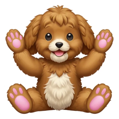 Cavoodle clapping paws sticker