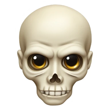 skull raising an eyebrow  sticker