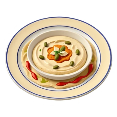 hummus plate sticker