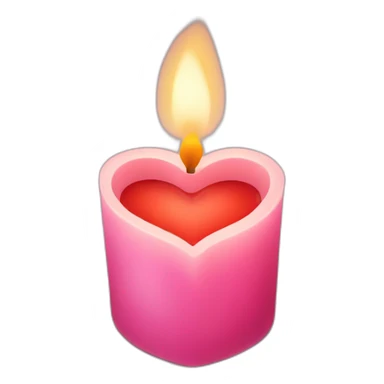 heart shaped candle sticker