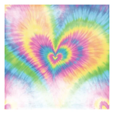 Tie dye heart sticker