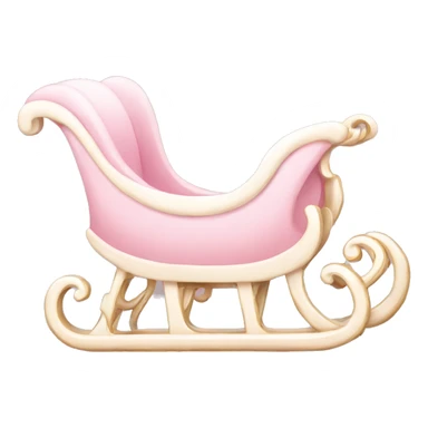 light pink sleigh sticker