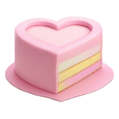 Pastel pink heart shaped cake sticker