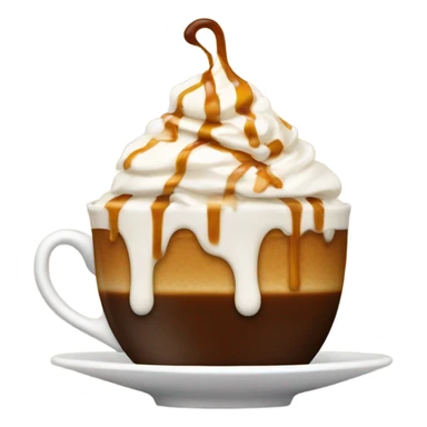 Coffee with wip cream and caramel  sticker