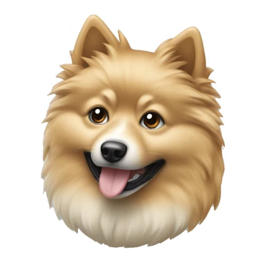 Spitz à poile beige et noir mélangé  sticker