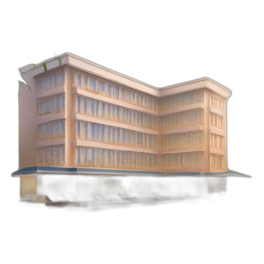 Ein grosses modernes Hotel mit grossen pool sticker