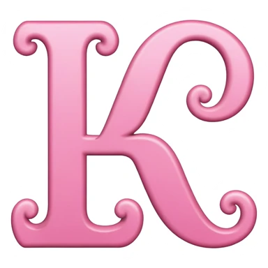 Pink, romantic, random letter of the alphabet sticker