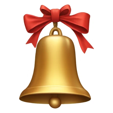 bell with bow sticker