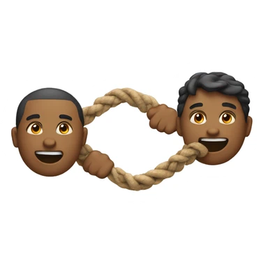 Four on the left, one on the right, tug-of-war sticker