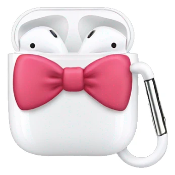 airpods with bow sticker