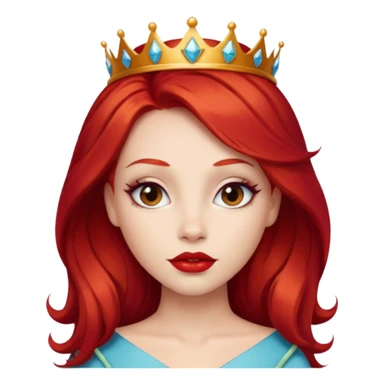 Sexy red hair princess sticker