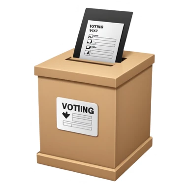 voting ballot and box sticker