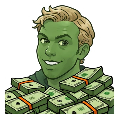 Connor McDavid on a pile of money sticker