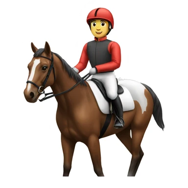 a jockey riding a horse sticker
