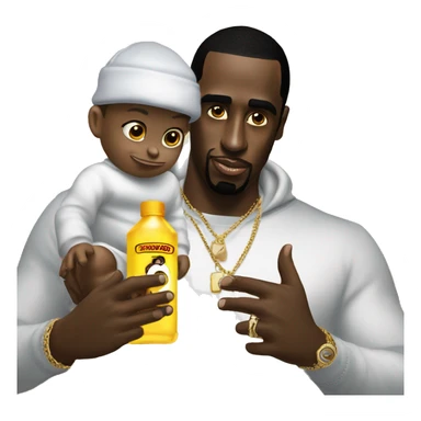 P Diddy and baby oil sticker
