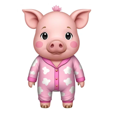 A pig wearing cow pijama  sticker