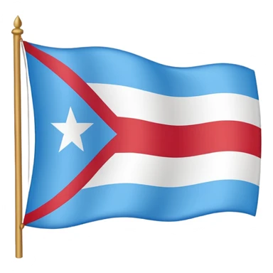 Original light blue flag of Puerto Rico  sticker