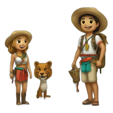 groupe guide devant chichen itza sticker