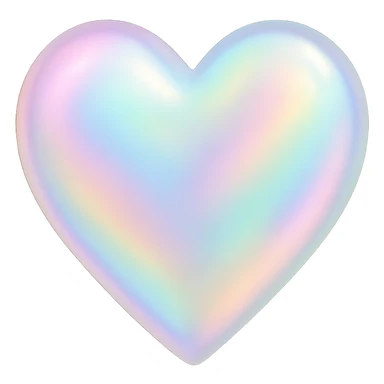 heart with a soft iridescent sheen sticker
