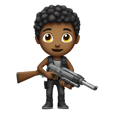 boy with blaster sticker