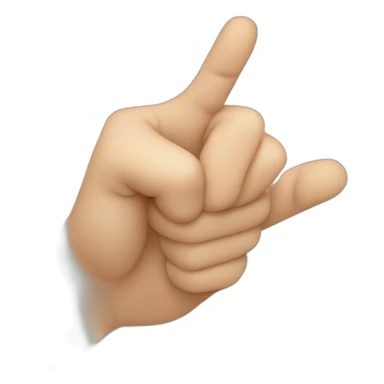 Two pointed fingers up hand thumb pointed up to the other thumb sticker