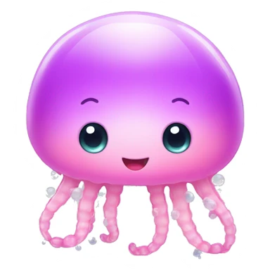 cute kawaii baby jellyfish sticker