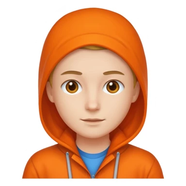 loper in oranje kledij sticker