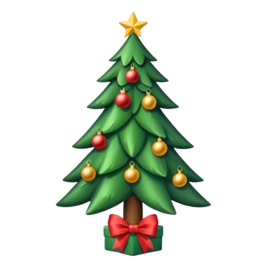 Christmastree Wirt a bow  sticker