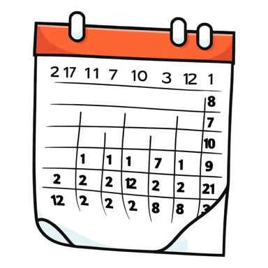 calendar page flipping sticker