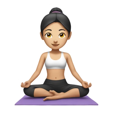Asian yoga girl  sticker