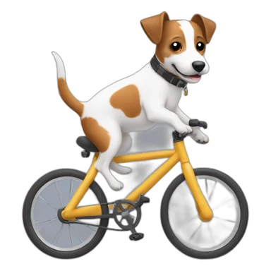 jack russell ride bike sticker